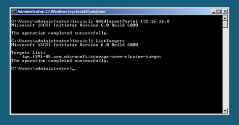 Windows 2008 server core iscsi obtain target iqn