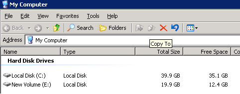VMware ESX Virtual Server Disk in Windows after filling & before deleting data