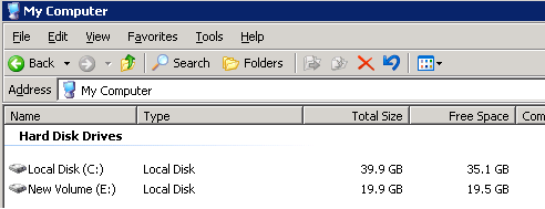 VMware ESX Virtual Server Disks in Windows After deleting the data