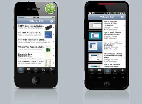 Android & iPhone VMware KB App