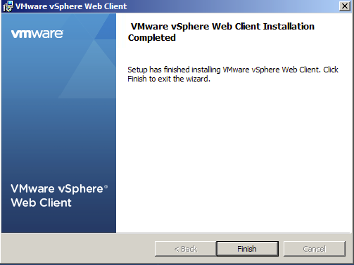 Complete the vSphere Web Client Installation