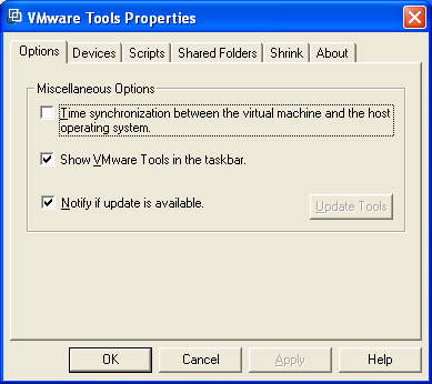 VMware Tools Properties