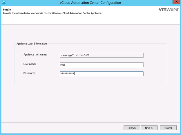 vCloud Automation Center 6.1 Configuration
