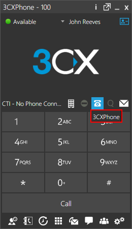 3cxphone for windows switch between CTI and 3CXPhone mode
