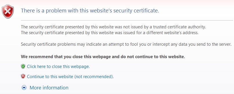 vRA 62 VAMI invalid security Certificate
