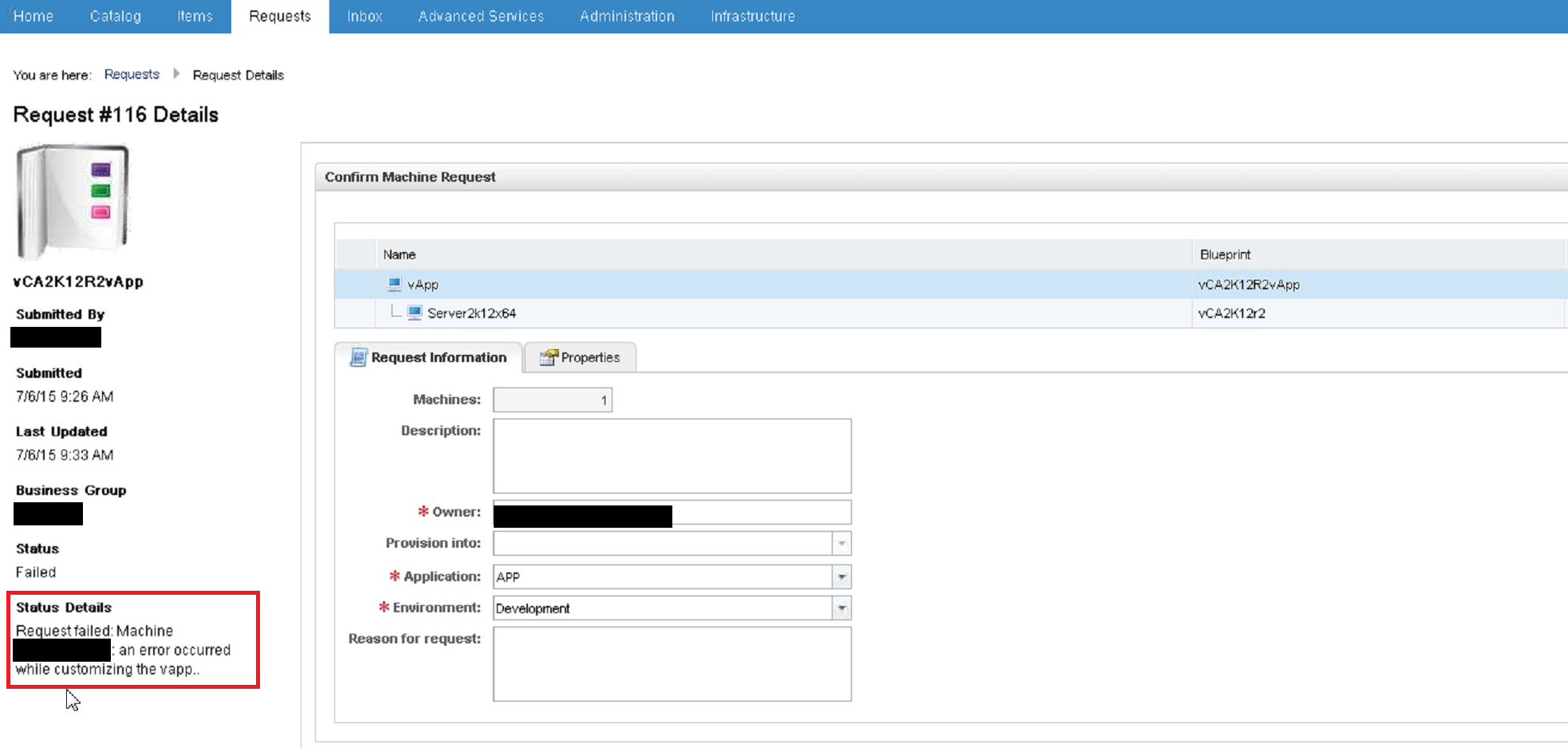 vRA vAPP deployment to vCloud Air fails error occurred while customizing the vAPP