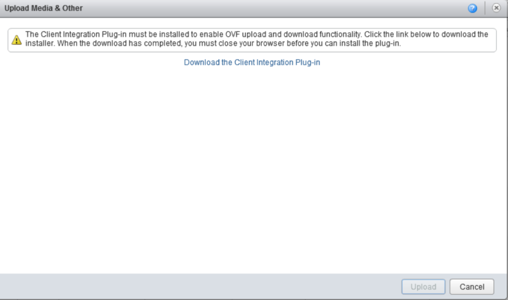 vCD Download the Client Integration Plug-in