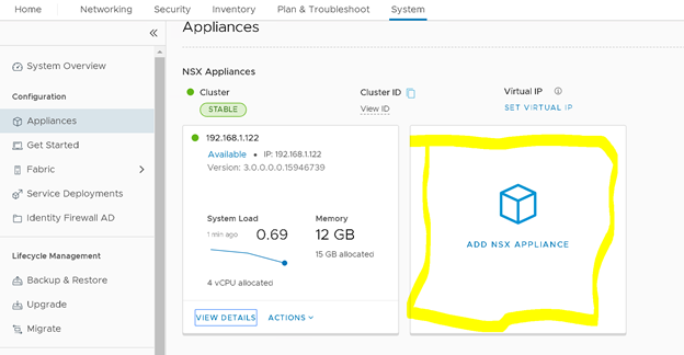 VMware NSX-T Add new NSX Manager