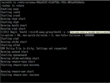 VMWare ESXi console after alt+f1